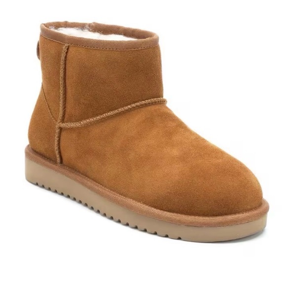 Koolaburra Shoes - Koolaburra Koola Mini II Chestnut Suede Boots